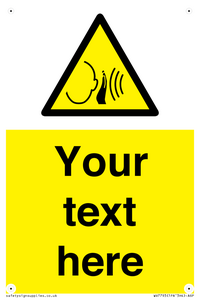 Custom warning sudden loud noise